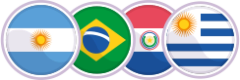 Brasil, Argentina, Paraguai e Uruguai